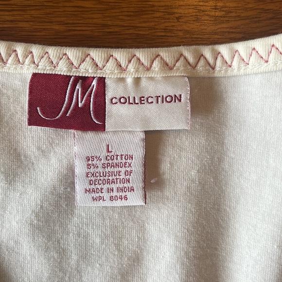 Embroidered Tee SZ Large Massive Roses - Picture 10 of 12